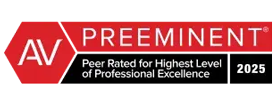 Martindale-Hubbell AV Preeminent Peer Rated for Highest Level of Professional Excellence 2025